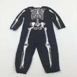 **NEW** Skeleton Black & White Costume - Boys/Girls 6-12 Months - Halloween
