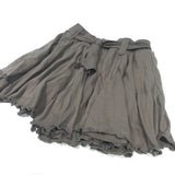 Brown Jersey Skirt with Fabric Belt - Girls 12-18 Months
