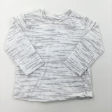 White, Black & Grey Long Sleeve Top - Boys 9-12 Months