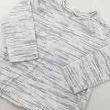 White, Black & Grey Long Sleeve Top - Boys 9-12 Months