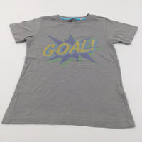 'Goal!' Grey T-Shirt - Boys 7-8 Years