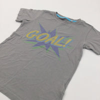 'Goal!' Grey T-Shirt - Boys 7-8 Years