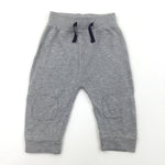 Grey Joggers with Knee Patches - Boys 9-12 Months