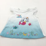 Fish & Mermaid Blue, Pink & White Tunic Top - Girls 6-9 Months