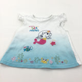 Fish & Mermaid Blue, Pink & White Tunic Top - Girls 6-9 Months