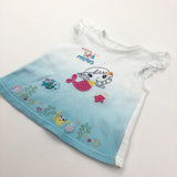 Fish & Mermaid Blue, Pink & White Tunic Top - Girls 6-9 Months