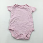 Pink Short Sleeve Bodysuit - Girls 3-6 Months