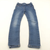 Mid Blue Denim Jeggings - Girls 8 Years