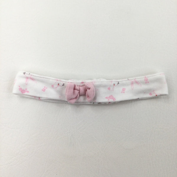 Bunnies White Headband - Girls 9-12 Months