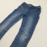 Mid Blue Denim Jeggings - Girls 8 Years