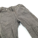 Brown Tweed Look Trousers with Adjustable Waistband - Boys 18-23 Months