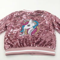 **NEW** Sequins Unicorn Zip Up Jacket - Girls 7-8 Years