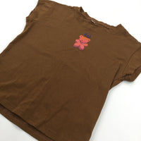 Teddy Brown T-Shirt - Girls 9-10 Years