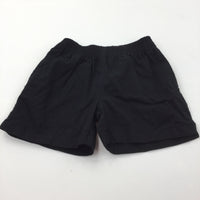 Black Cotton School Shorts - Girls 5-6 Years