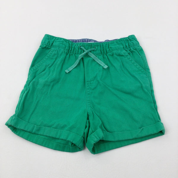 Green Cotton Shorts - Boys 2-3 Years