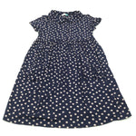 Spotty Navy & White Viscose Dress - Girls 9-10 Years