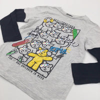 'Get It Together' Pudsey Bear Grey & Black Long Sleeve Top - Boys 8-9 Years