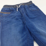 Blue Denim Pull On Jeans - Boys 8-9 Years