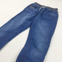 Blue Denim Pull On Jeans - Boys 8-9 Years