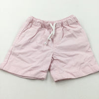 Pink Cotton Twill Shorts - Girls 2-3 Years