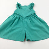 Emerald Green Cotton Twill Playsuit - Girls 2-3 Years