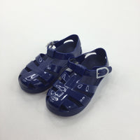 Blue Plastic Beach Shoes - Boys/Girls - Shoe Size 4