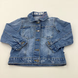 'Kind = Cool' Mid Blue Denim Jacket - Girls 2-3 Years