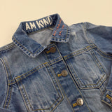 'Kind = Cool' Mid Blue Denim Jacket - Girls 2-3 Years