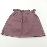 Deep Brown Cotton Twill Skirt - Girls 8-9 Years