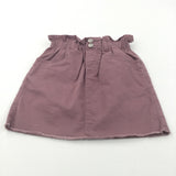 Deep Brown Cotton Twill Skirt - Girls 8-9 Years