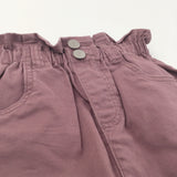 Deep Brown Cotton Twill Skirt - Girls 8-9 Years