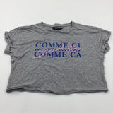 'Come Ci Come Ca' Grey Oversize T-Shirt - Girls 12-13 Years