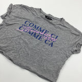 'Come Ci Come Ca' Grey Oversize T-Shirt - Girls 12-13 Years