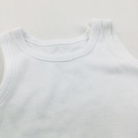 White Sleeveless Bodysuit/Vest - Boys/Girls Newborn