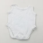 White Sleeveless Bodysuit/Vest - Boys/Girls Newborn