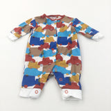 Colourful Vehicles Jersey Romper - Boys Newborn