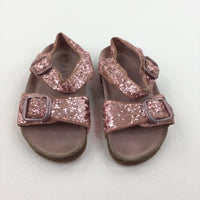 Glittery Pink Sandals - Girls - Shoe Size 5