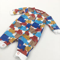 Colourful Vehicles Jersey Romper - Boys Newborn