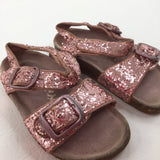 Glittery Pink Sandals - Girls - Shoe Size 5