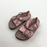 Glittery Pink Sandals - Girls - Shoe Size 5