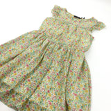 Colourful Flowers Polyester Sun/Party Dress - Girls 9 Years