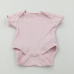 Pink Short Sleeve Bodysuit - Girls Newborn