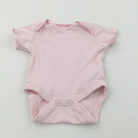 Pink Short Sleeve Bodysuit - Girls Newborn