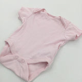 Pink Short Sleeve Bodysuit - Girls Newborn