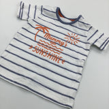 'Mummy's Little Sunshine' Blue & White Striped T-Shirt - Boys 12-18 Months