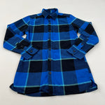 Navy & Blue Checked Brushed Cotton Shirt - Boys 9 Years