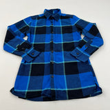 Navy & Blue Checked Brushed Cotton Shirt - Boys 9 Years