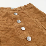 Tan Cord Skirt with Adjustable Waistband - Girls 9-10 Years