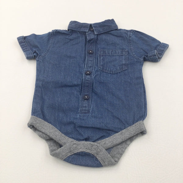 Denim onesie hot sale baby boy