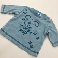 'Mucky Pup' Blue Long Sleeve Top - Boys Newborn